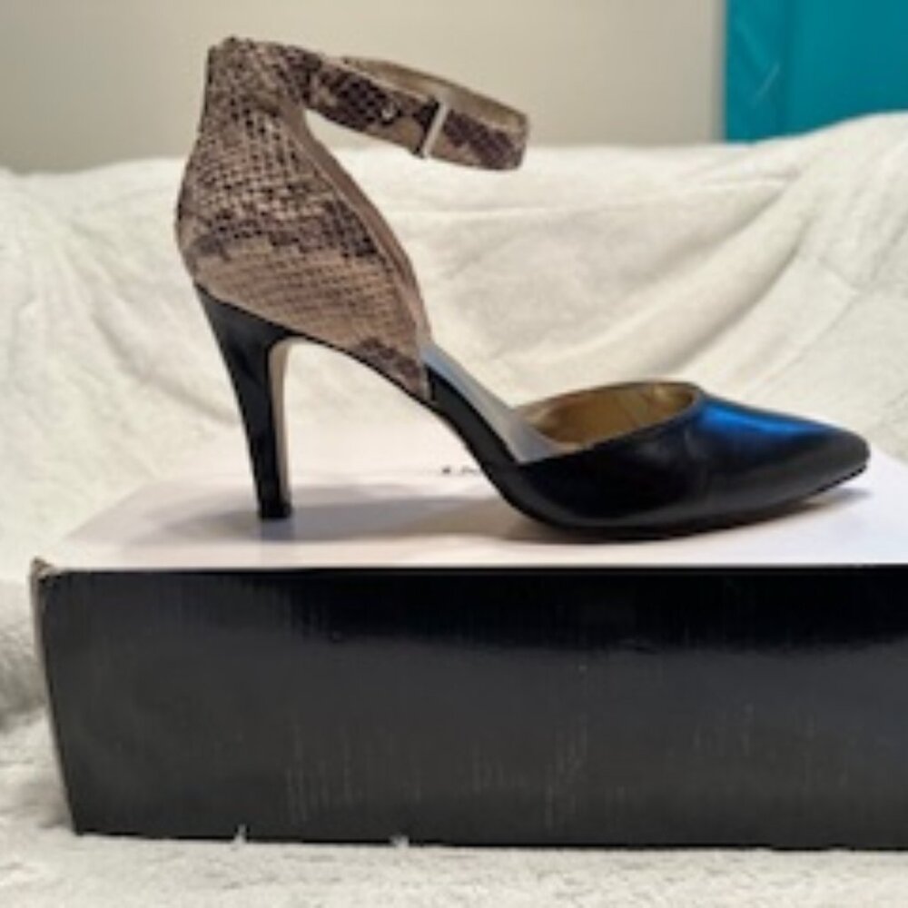 snakeskin pumps